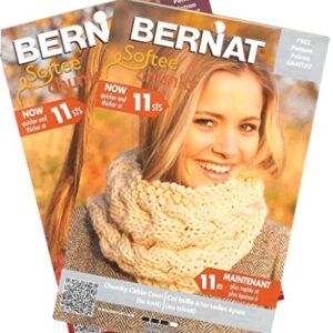 Bernat Softee Chunky Yarn Bundle Super Bulky #6, 3 Skeins Linen 28021