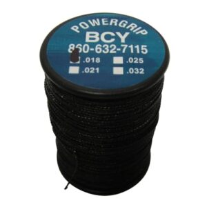 bcy power grip serving black .018 100 yds.