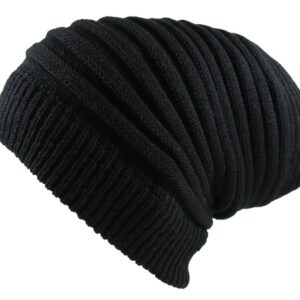 Rasta Long Slinky Beanie Hats Black