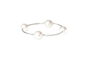 blessing bracelet - 12mm white crystal pearls - only by made as intended