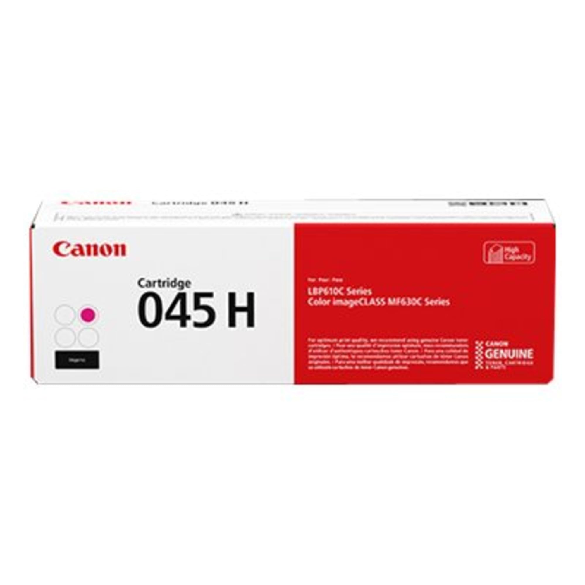 Canon Genuine Toner, Cartridge 045 Magenta, High Capacity (1244C001), 1 Pack Color imageCLASS MF634Cdw, MF632Cdw, LBP612Cdw Laser Printer