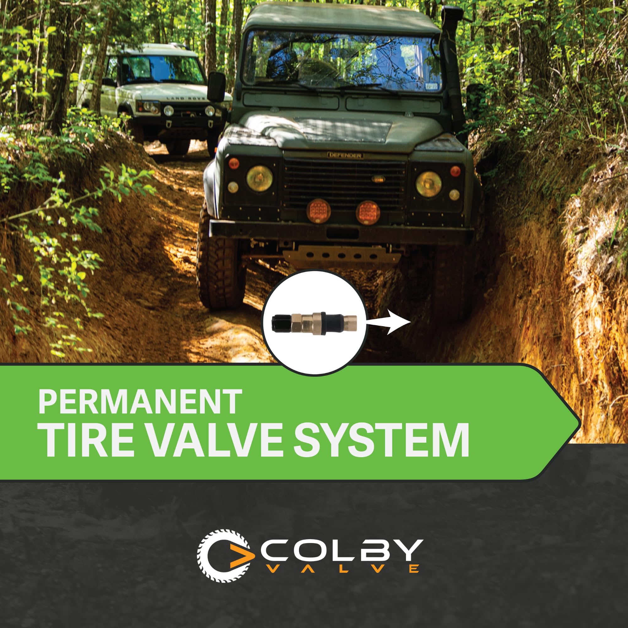 Colby Valve Permanent Valve Stem Replacement Kit | Installs from Outside of The Wheel | Tire Valve Stems Made in USA from Quality 360 brass components