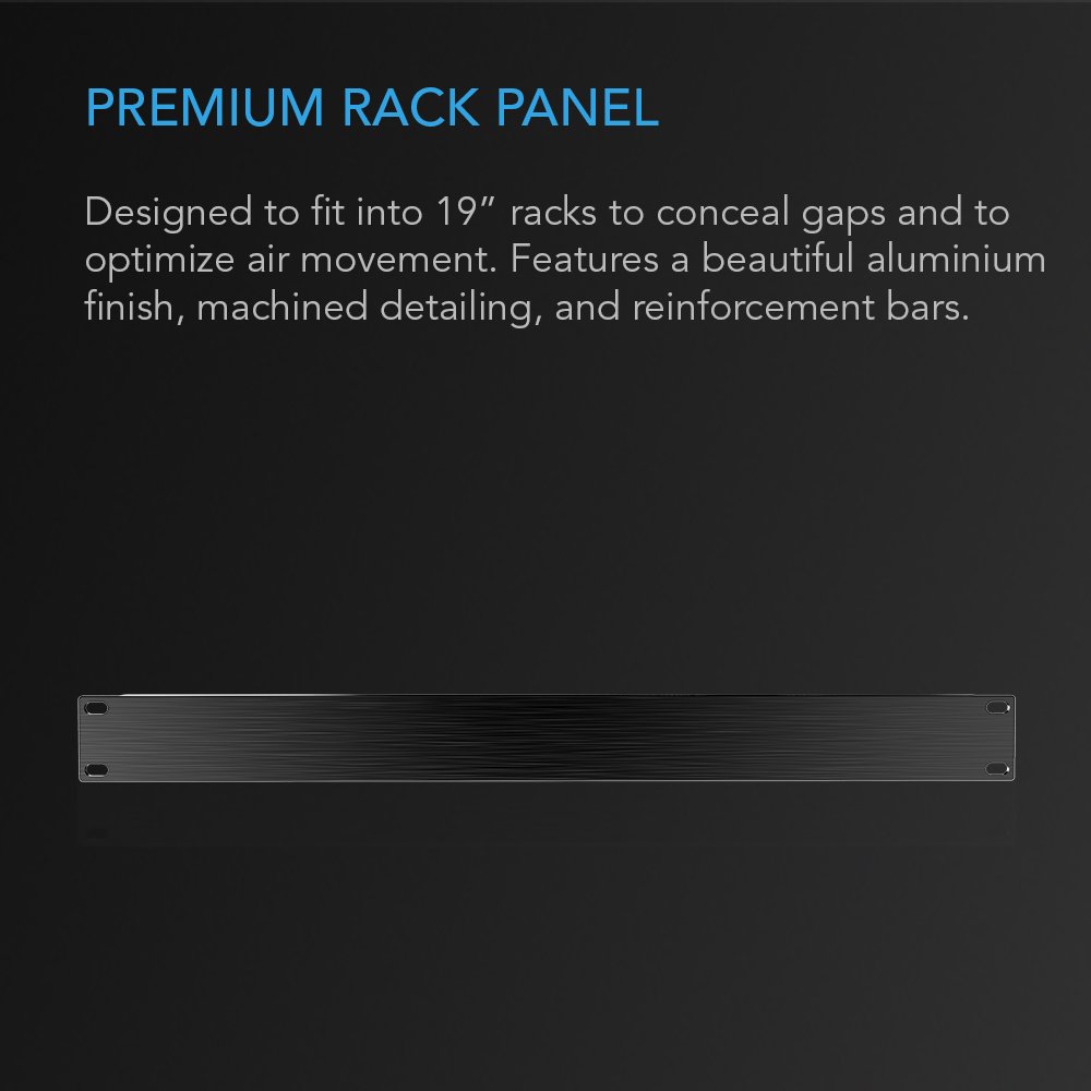 AC Infinity Rack Panel Accessory Blank 1U Space for 19" Rackmount, Premium Aluminum Build and Anodized Finish