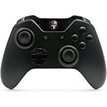 moddedzone custom modded wireless controller for xbox one s/x and pc - with unique smart mods - best for first person shooter games - handcrafted by experts in usa with unique design (american skull)