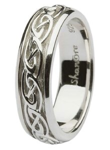 sterling silver women's celtic wedding ring (7.5)