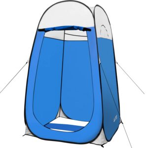 leader accessories pop up shower tent dressing changing tent pod toilet tent 4' x 4' x 78"(h) big size (blue)