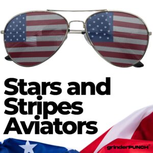 4 PACK Mens Bulk USA American Flag Aviator Sunglasses