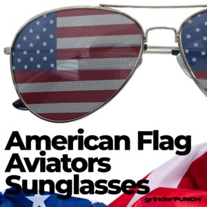 4 PACK Mens Bulk USA American Flag Aviator Sunglasses