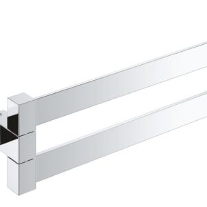 Grohe 40768000 Selection Cube Double Towel-Bar, Polished Chrome