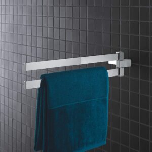 Grohe 40768000 Selection Cube Double Towel-Bar, Polished Chrome