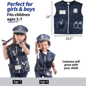 Born Toys Police Costume For Kids & Police Toys For Kids Ages 3-7