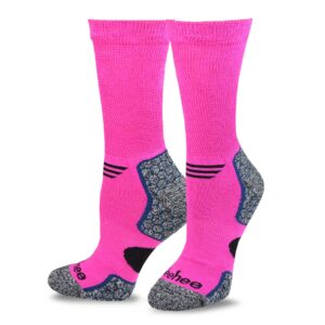 Relaxed Lose Binding Top Viscose Bamboo Bright Colorful Diabetic Crew Socks for Women 6-Pairs (9-11, Bright)