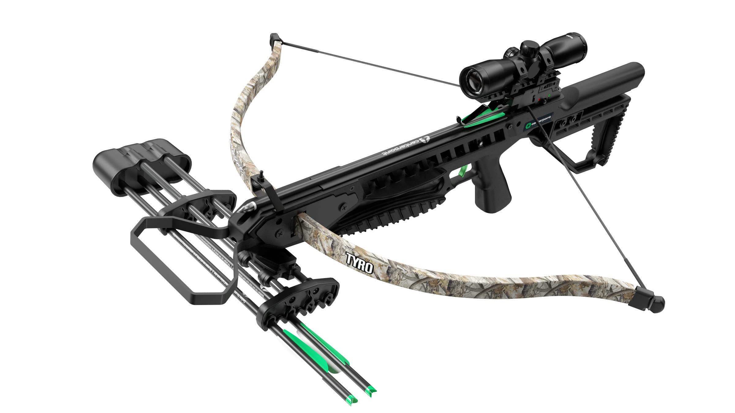 CenterPoint Tyro 4X Recurve Crossbow Package With 4x32mm Scope, Camo