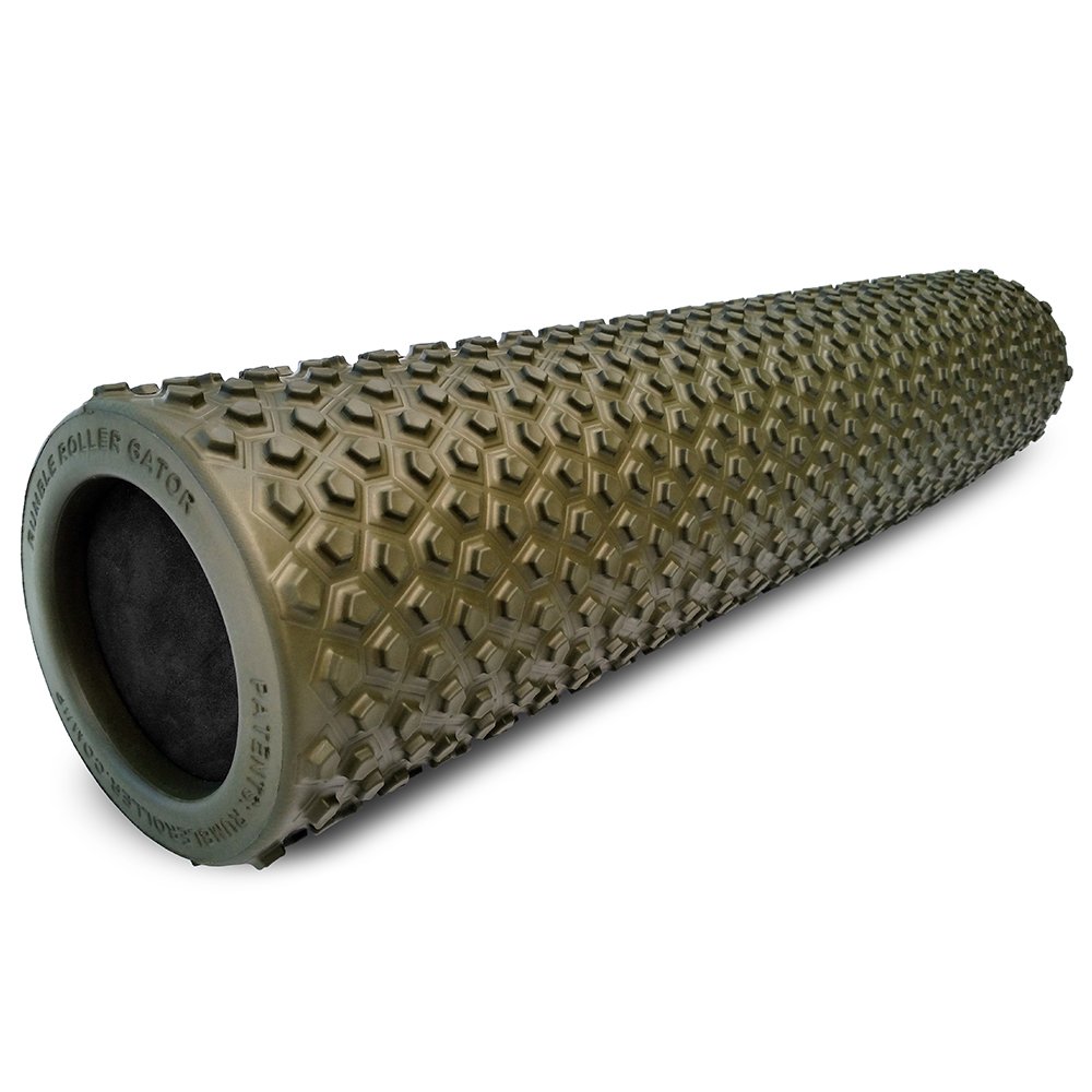 RumbleRoller Original Textured Foam Roller - Deep Tissue, Self Myofacial Release Massage Therapy Roller (RumbleRoller 22" Gator Cross Frictional Massage)