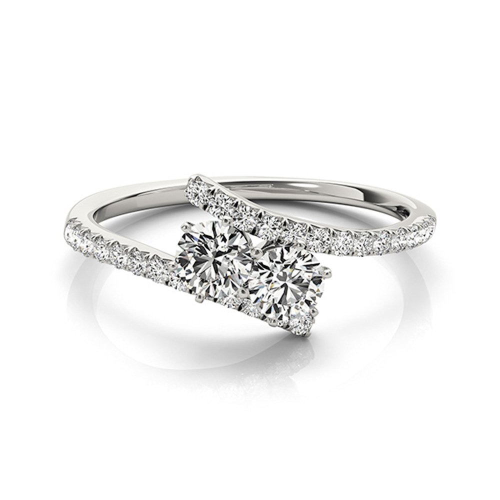 I Love US™ Two-Stone Forever Us Ring 1/2 ct tw Diamonds 14K (7)