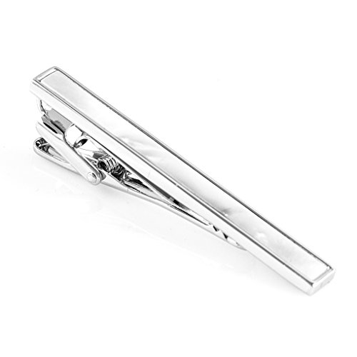 MRCUFF Mother of Pearl Cufflinks & Tie Clip Bar & Studs Tuxedo Set in Presentation Gift Box & Polishing Cloth