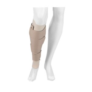 juzo reversible versatile support 30-60mmhg calf compression wrap, beige, l max regular