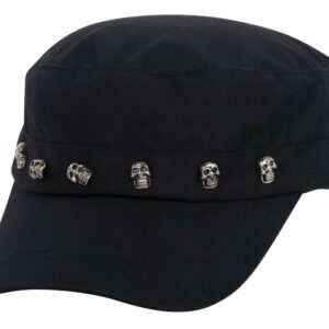 Gravity Threads Skull Pins Black Cadet Cap