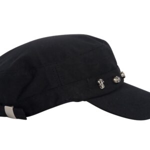 Gravity Threads Skull Pins Black Cadet Cap