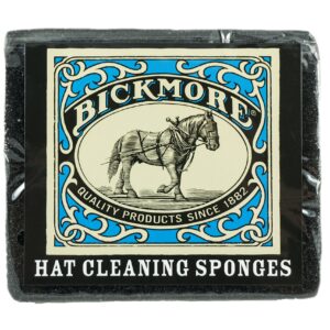 Bickmore Felt Hat Cleaning Sponge - Perfect for Western, Cowboy, Cowgirl Hats & More Black