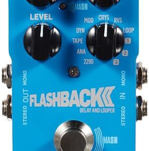 TC Electronic FLASHBACK 2 DELAY Legendary Delay Pedal with Groundbreaking MASH Footswitch, Crystal Delay Effect and Built-In TonePrint Technology, Blue