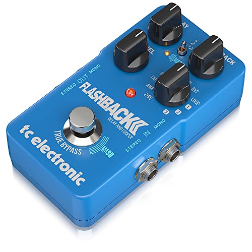 TC Electronic FLASHBACK 2 DELAY Legendary Delay Pedal with Groundbreaking MASH Footswitch, Crystal Delay Effect and Built-In TonePrint Technology, Blue