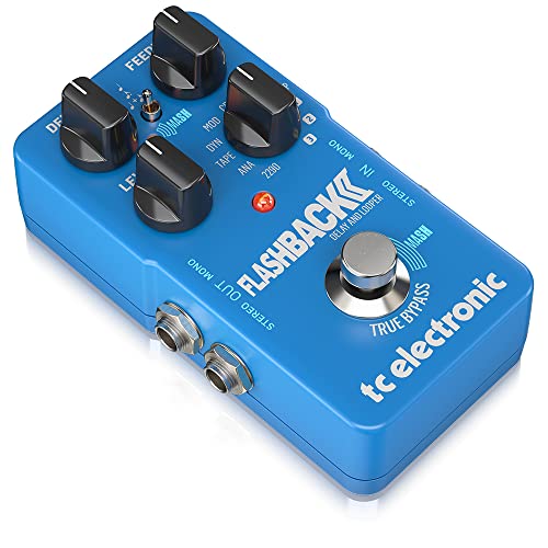 TC Electronic FLASHBACK 2 DELAY Legendary Delay Pedal with Groundbreaking MASH Footswitch, Crystal Delay Effect and Built-In TonePrint Technology, Blue