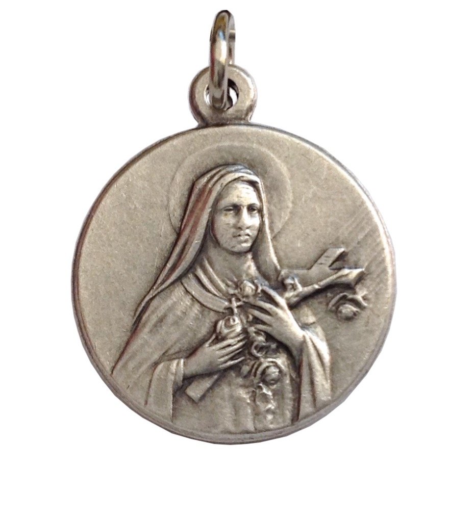 I G J Saint Therese of Lisieux (Jesus Child and of the Holy Face) Silver Medal - The Patron Saints Medals