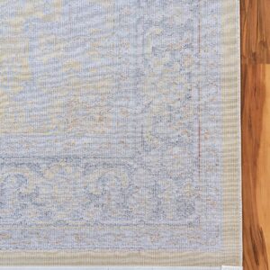 Unique Loom Baracoa Collection Area Rug - Prado (8' 4" x 10' Rectangle, Yellow/ Ivory)