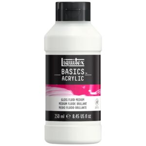 liquitex basics gloss fluid medium, 250ml (8.4oz) bottle