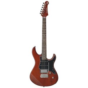 yamaha 6 string solid-body electric guitar, right, root beer (pac612viifm rb)