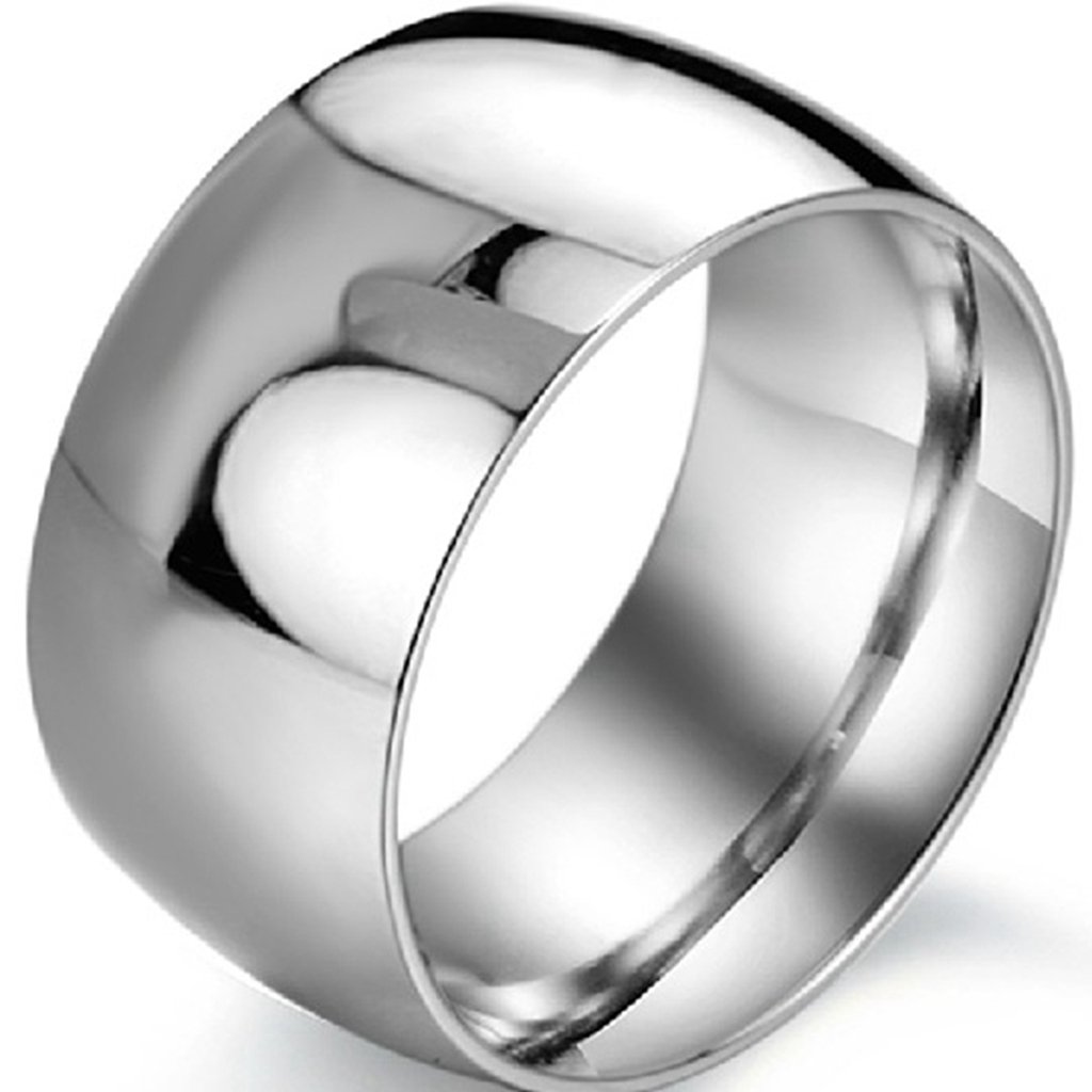 Jude Jewelers 12mm Stainless Steel Plain Wedding Band Ring (9)