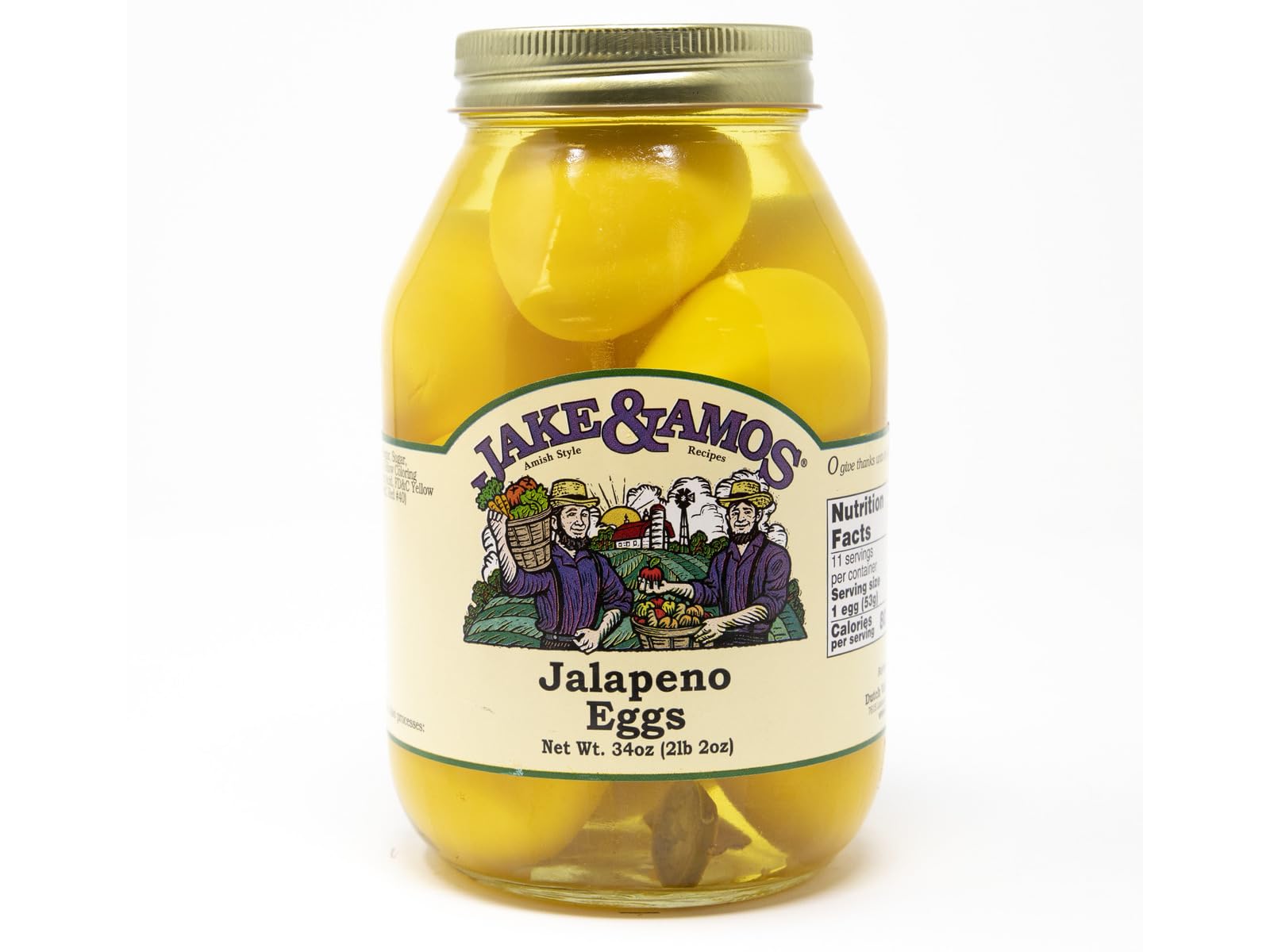 Jake & Amos Jalapeno Eggs 32 Oz. (2 Jars)