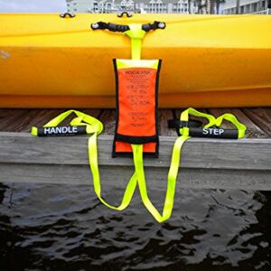 Rescue Steps for Kayaks - Compact Boarding Rope Ladder for Kayak (Yellow/Black)