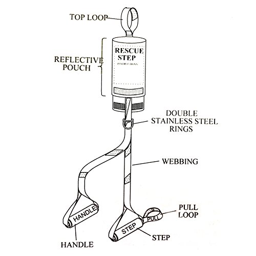 Rescue Steps for Kayaks - Compact Boarding Rope Ladder for Kayak (Yellow/Black)