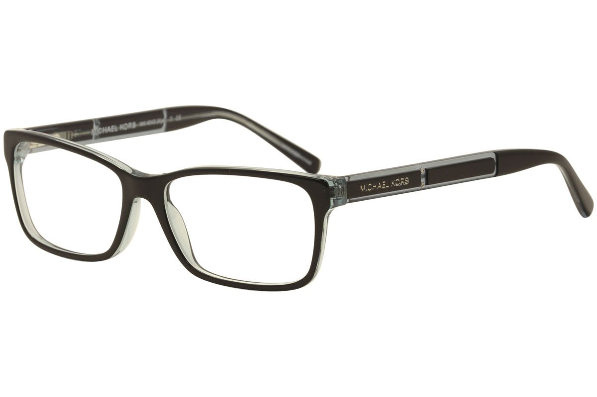 Michael Kors KYA MK4043 Eyeglass Frames 3250-53 - Black/teal Crystal MK4043-3250-53