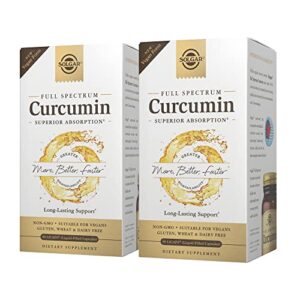 Solgar Full Spectrum Curcumin - 90 LiCaps, Pack of 2 - Superior Absorption - Brain, Joint & Immune Health - Non-GMO, Vegan, Gluten Free, Dairy Free - 180 Total Servings