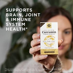 Solgar Full Spectrum Curcumin - 90 LiCaps, Pack of 2 - Superior Absorption - Brain, Joint & Immune Health - Non-GMO, Vegan, Gluten Free, Dairy Free - 180 Total Servings