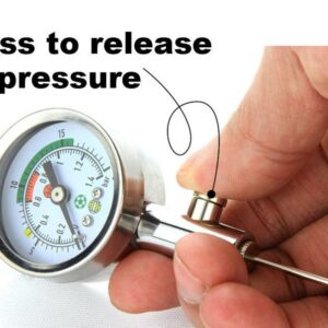 Haploon Accurate Ball Pressure Gauge Heavy Duty Metal Made,Test and Adjust The Pressure for Football Soccer Rugby Basketball Volleyball and Other Balls