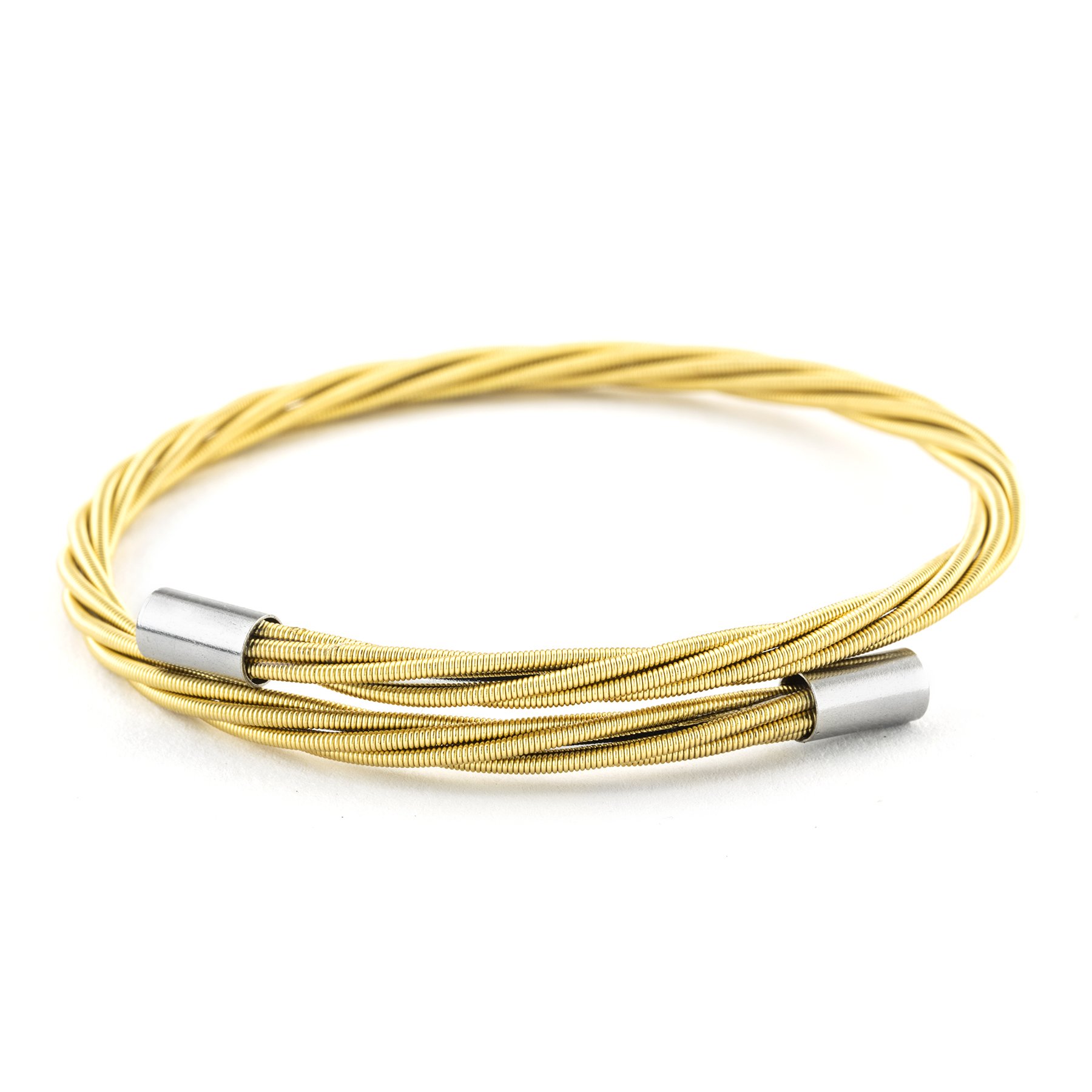 Wear Your Music - Guitar String Bracelet (Trio - Silver, Gold & Black)