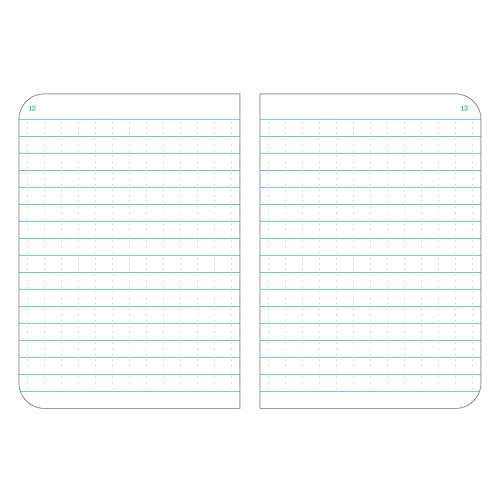 Rite In The Rain Weatherproof Mini-Stapled Notebook, 3 1/4" x 4 5/8", Blue Cover, Universal Pattern, 3 Pack (No. 271FX-M)