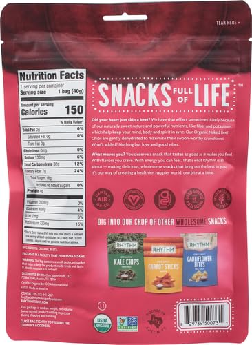 Rhythm Superfoods Naked Beet Chips, 1.4 Oz