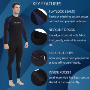 Lemorecn Wetsuits Jumpsuit Neoprene 3/2mm Full Body Diving Suit(3031,XL)