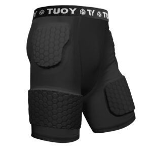 men's padded football girdle compression 5-pads integrated football pads with hip tail thigh protector for football baseball