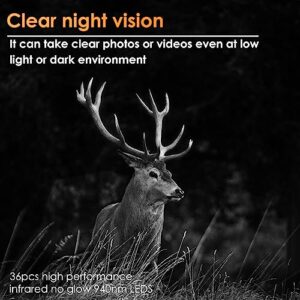 BLAZEVIDEO 4-Pack Game & Deer Trail Cameras 32MP 2304x1296P H.264 Video for Hunting Wildlife and Home Security No Glow Night Vision Time Lapse Motion Activated Waterproof & Password Protected