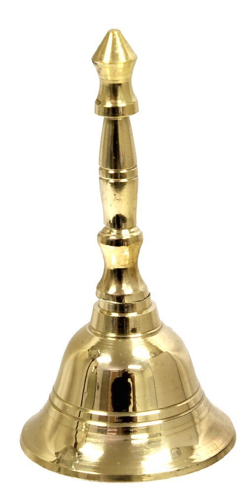 4" Hand Held Service Bell - Polished Brass 2-Pack