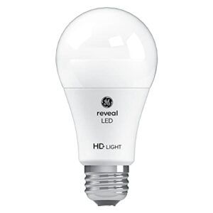 GE Lighting Reveal LED Light Bulbs, 9 Watt (60 Watt Equivalent) HD+ Light, Standard Bulb Shape, Medium Base, Dimmable (2 Pack), White