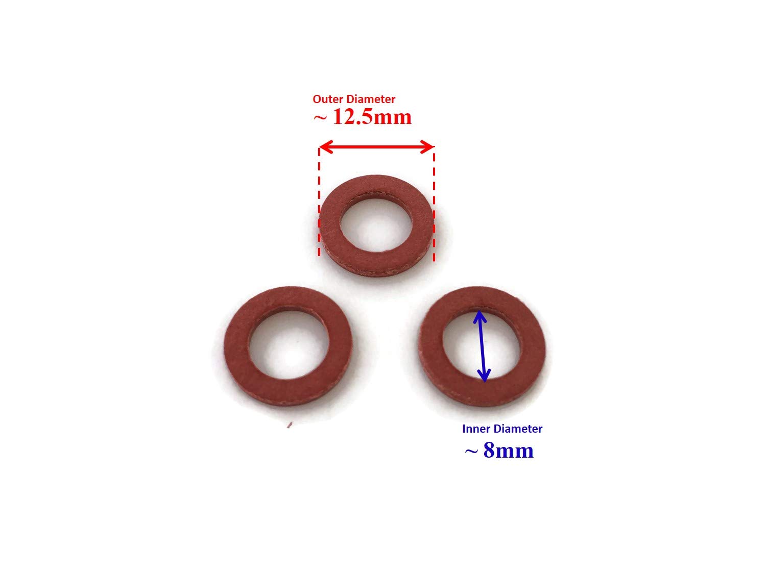 3x Boat Motor Fribe Washer Gasket 90430-08020 Gasket Seals replaces Yamaha Parsun Nissan Tohatsu Outboard 2/4-stroke Engine