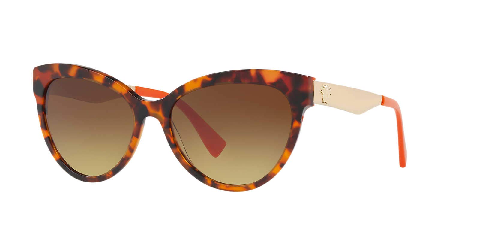 Versace Womens Sunglasses Orange/Brown Acetate - Non-Polarized - 57mm