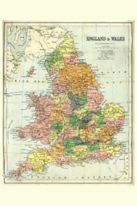 england and wales 19th century antique style map cool wall art print poster 12x18